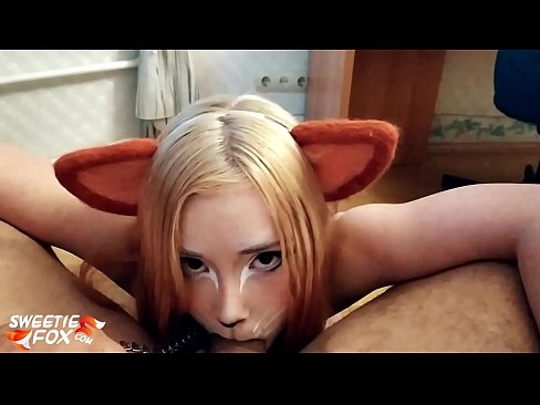 ❤️ Kitsune swallow dick and cum in her mouth ❤️ Porno at us ❌